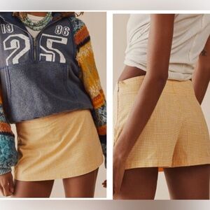 FREE PEOPLE Big dreams Malibu orange flat bohemian woman cotton skort NWT 8